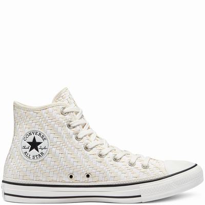 Női Converse Tonal Weaving Chuck Taylor All Star Magasszárú Cipő CO7841536 Fehér/Fekete